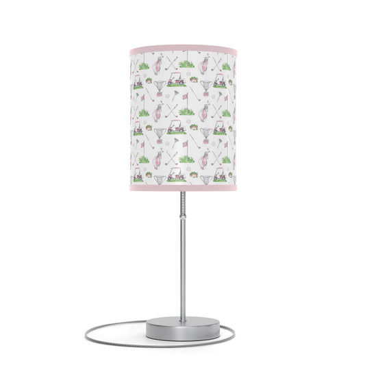 Girl golf lamp, Sports nursery decor - Pink Golf