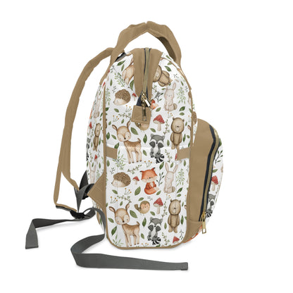 Woodland animals diaper bag, Forest diaper backpack - Magical Forest