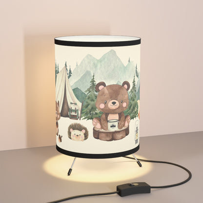 Woodland nursery lamp, Forest table lamp - Camping Critters