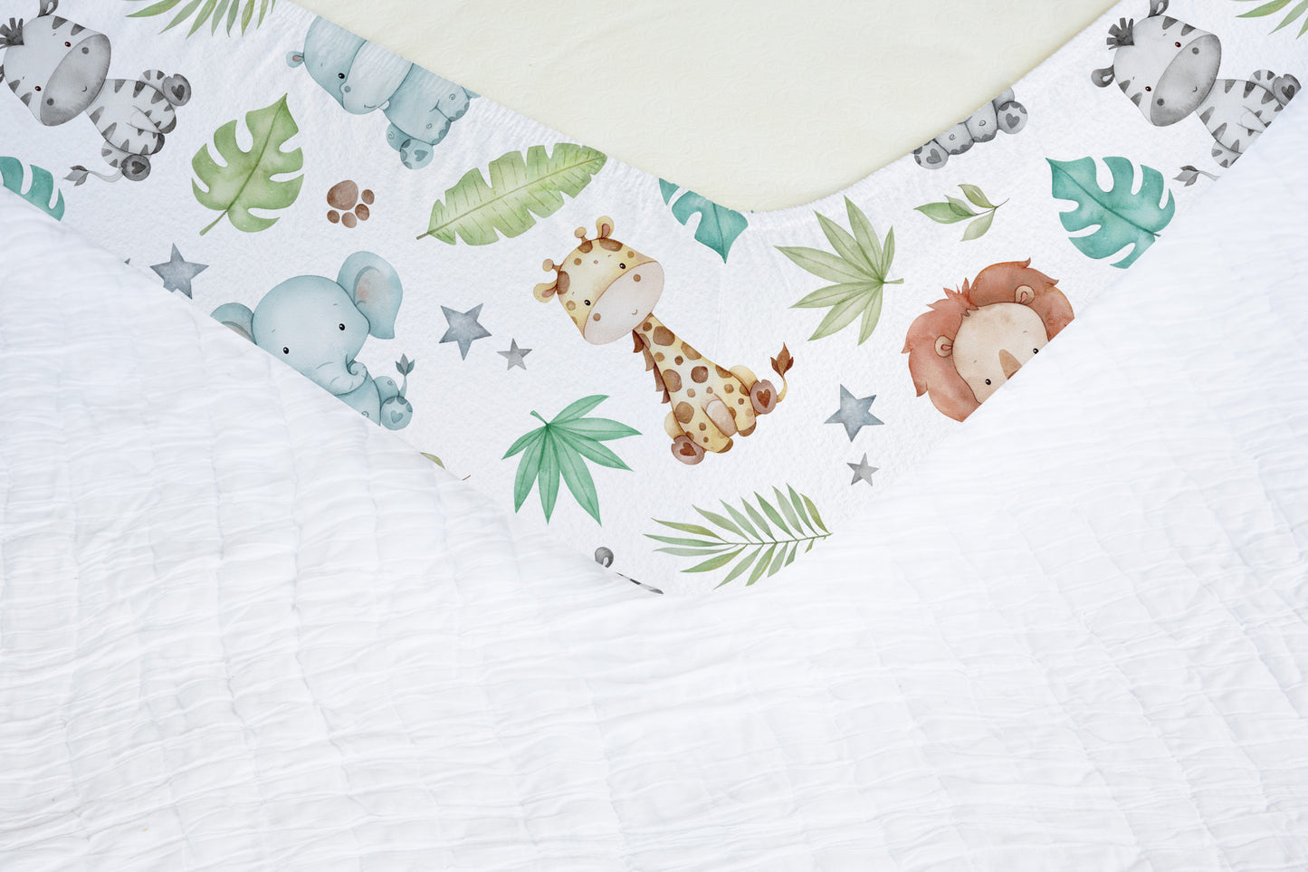 Safari Crib Sheet, Jungle Nursery Bedding- Cute Safari
