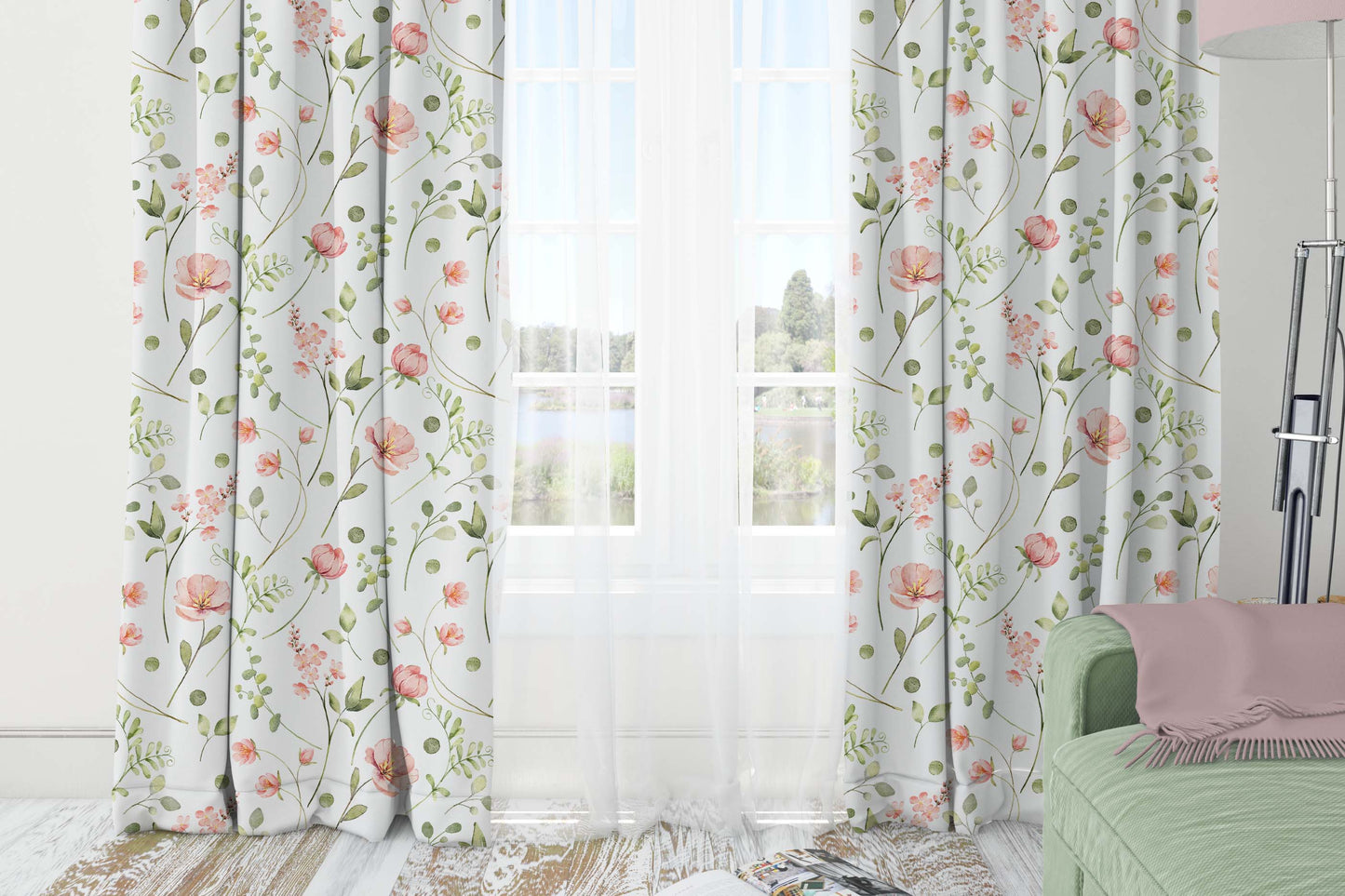 Wildflowers Curtains, Poppy Nursery curtains