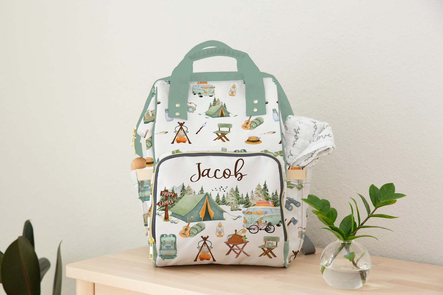 Personalized Camping diaper bag | Adventure baby backpack - Outdoor Adventures