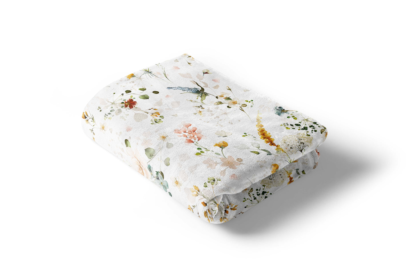 Vintage floral Blanket, Wildflower Nursery Bedding - Vintage Garden