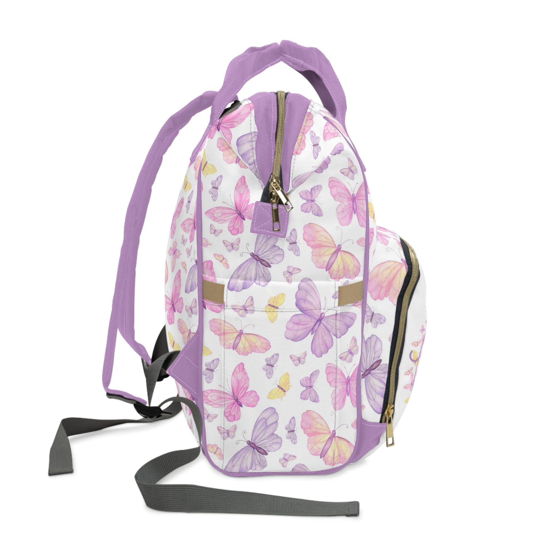 Pink Butterfly Personalized Multi-Function Diaper Bag – For My Precious Baby