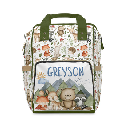 Personalized Woodland animals diaper bag | Forest baby backpack - Magical Forest