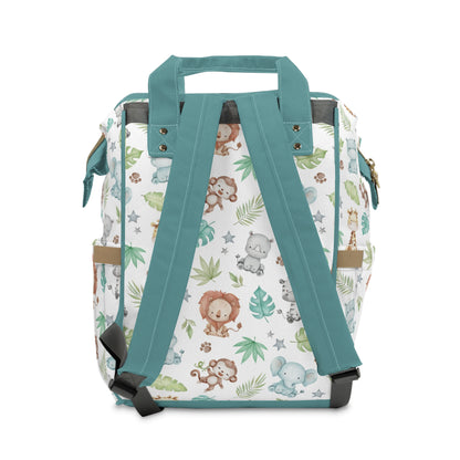 Personalized Safari animals diaper bag | Jungle baby backpack - Cute Safari