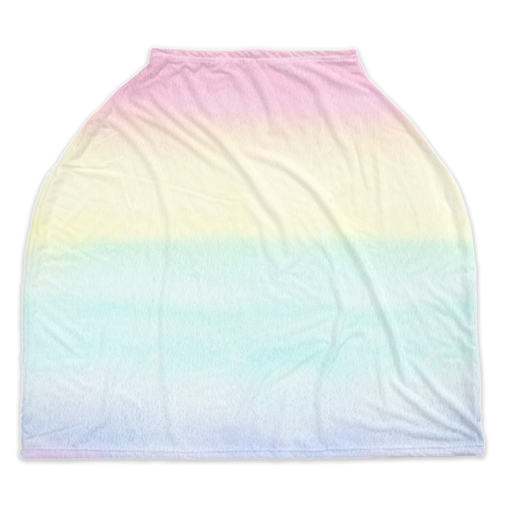 Pastel Rainbow Car Seat Cover, Rainbow Nursing Cover