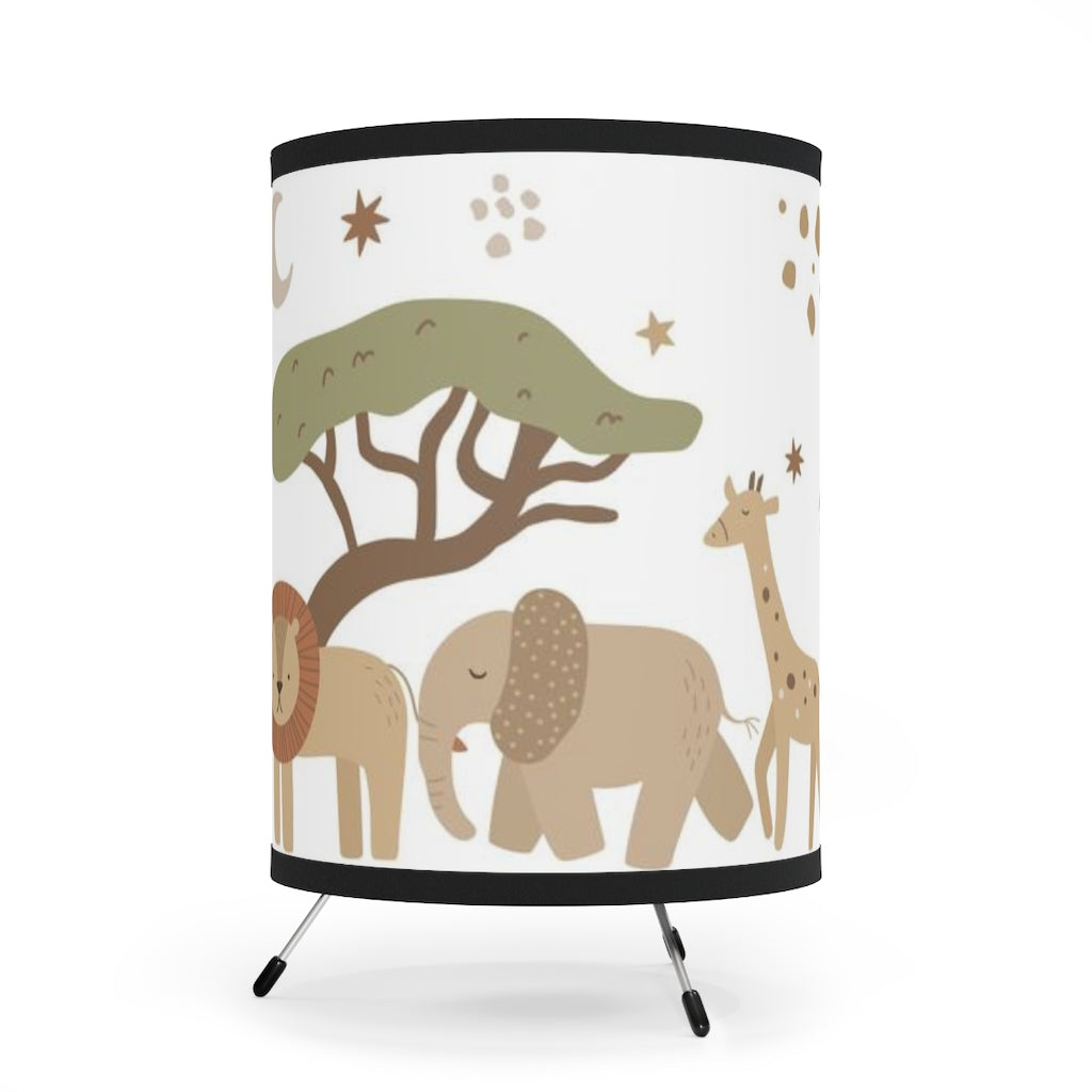 Safari Animals Lamp, Jungle Nursery Decor - Modern Safari
