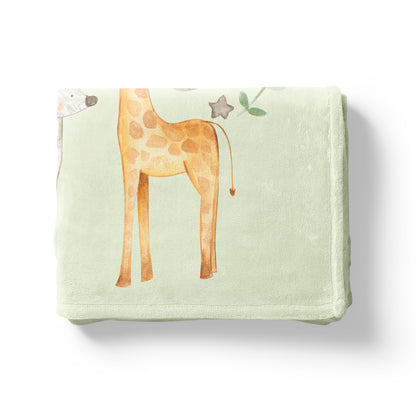 Hello Little One Safari Minky Blanket, Jungle Nursery Bedding - Baby Africa
