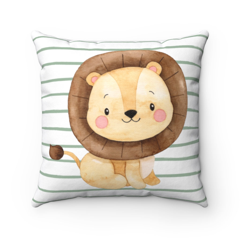 Lion Pillow, Jungle Nursery Decor - Safari Explorer