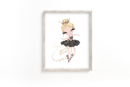 3 PRINTABLE Ballerina Wall Art, Ballet Nursery Prints - Sweet Ballet