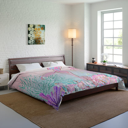 Mermaid Comforter, Twin Twin XL Queen King comforter for girls,  Mermaid crib bedding - Pink Mermaid