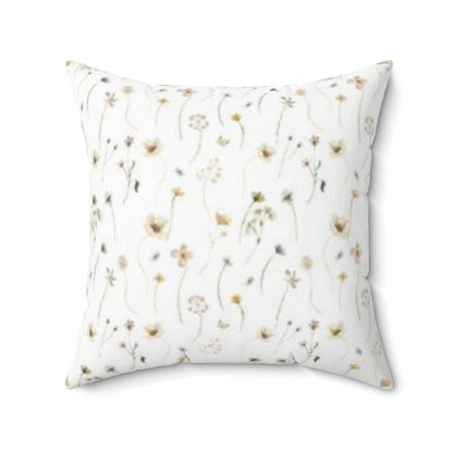 Wild flowers pillow, Floral pillow cover - Mustard Wildflowers