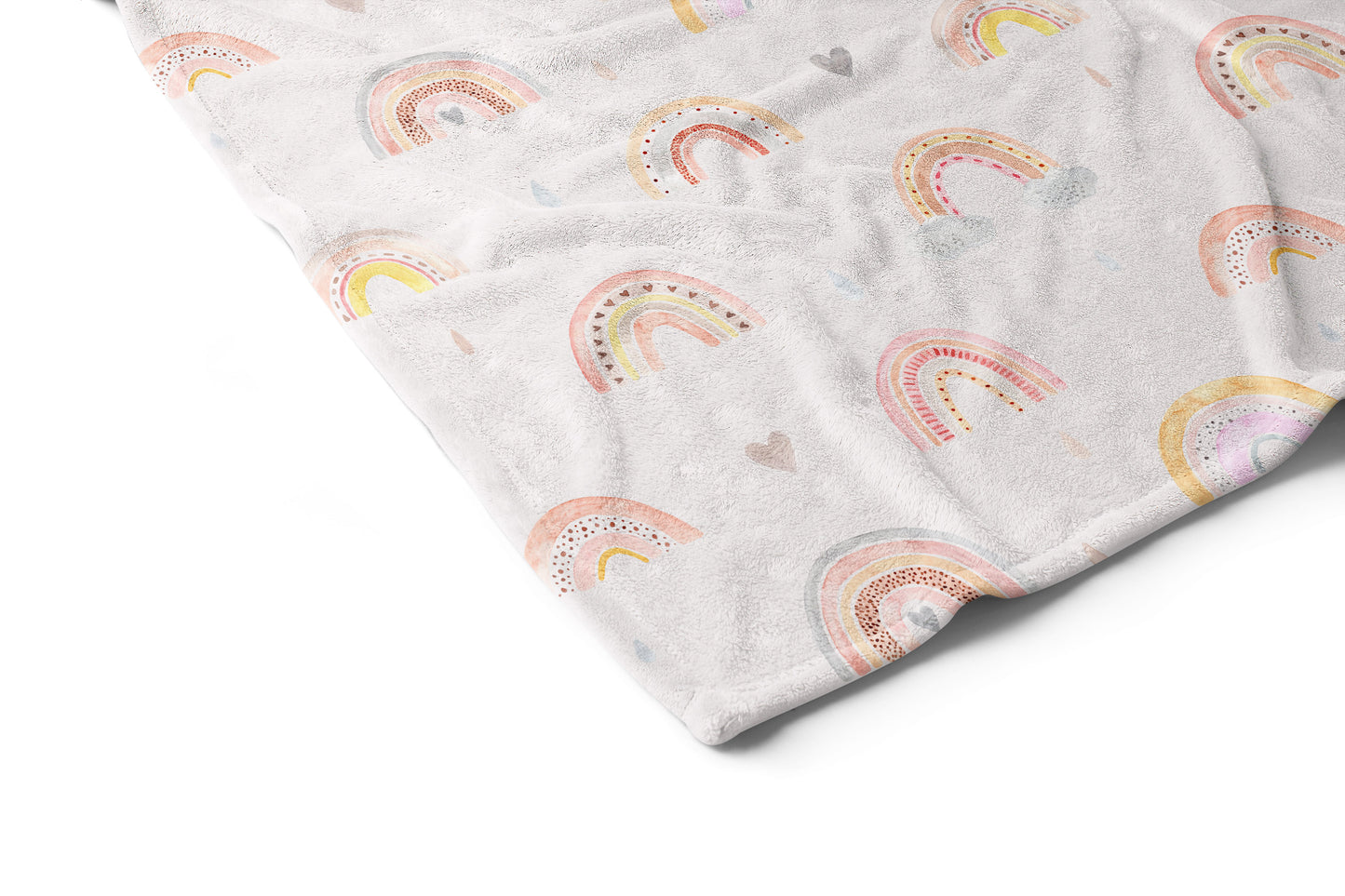 Rainbow Minky Blanket, Rainbow Nursery Bedding - Cotton Rainbow