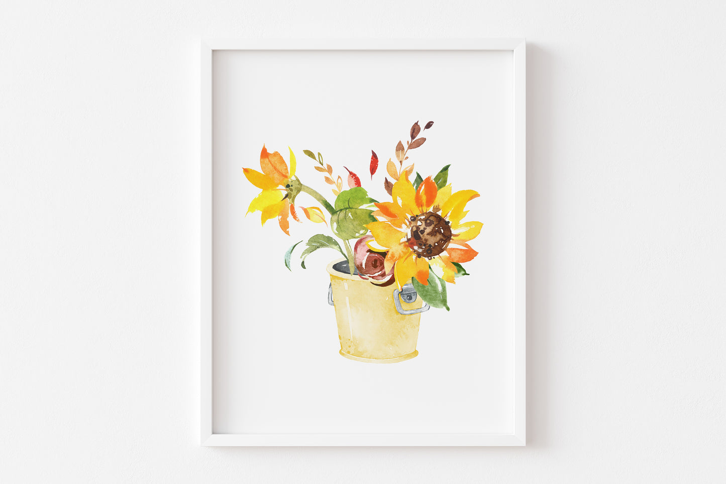 Sunflower Wall Art, Floral Nursery Prints Set of 6