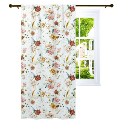 Garden Floral Curtain Single Panel, Wilflowers Nursery Decor - Vintage Garden