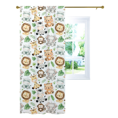 Safari animals Curtain, Single Panel, Safari nursery decor - Safari Explorer