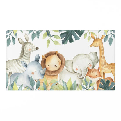 Safari nursery rug, Anti-slip backing | Jungle animals Kids Room Rug - Baby Africa