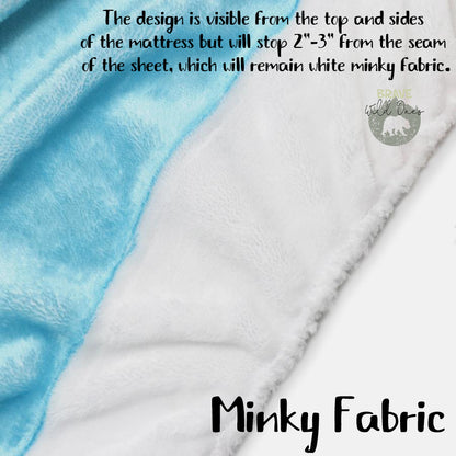Floral Minky Crib Sheet, Baby Girl Nursery Bedding - Peach Mint Garden