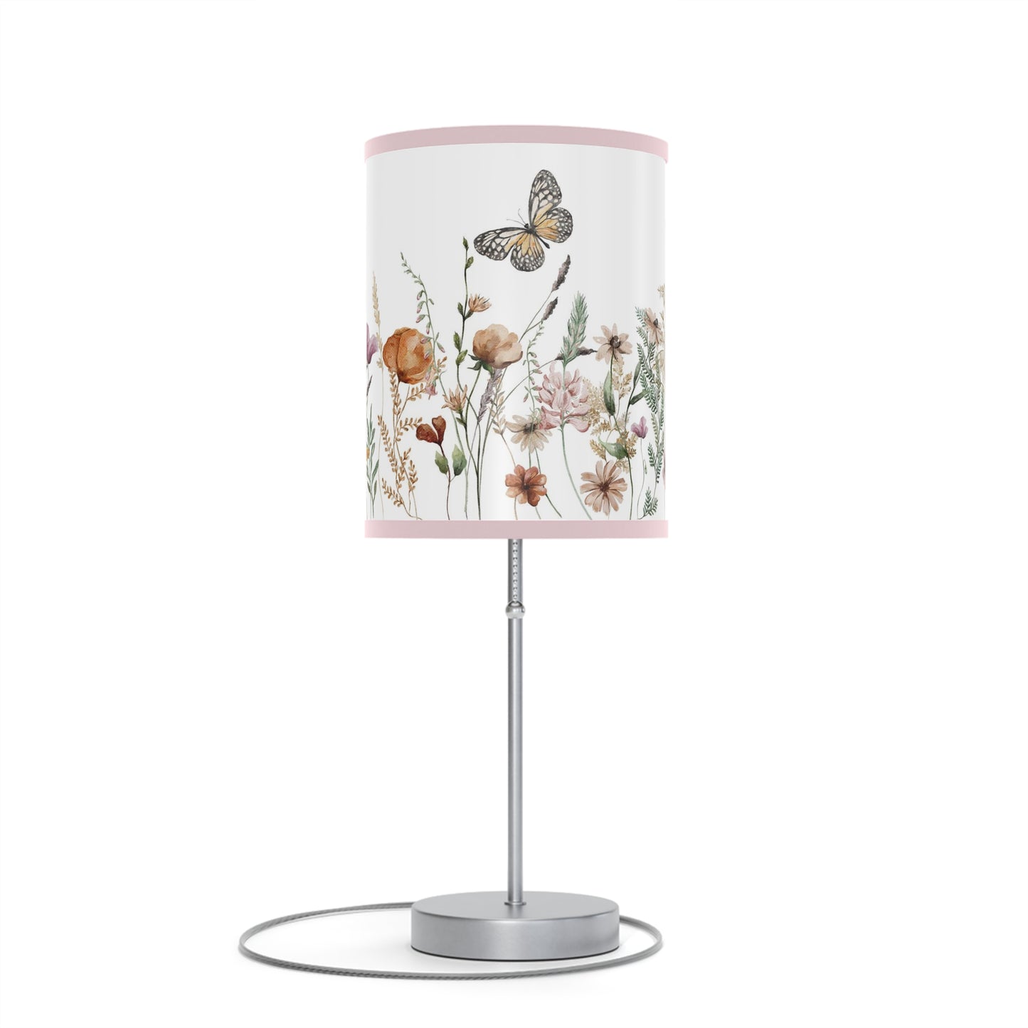 Wildflowers table lamp, Butterfly nursery decor - Butterfly Garden