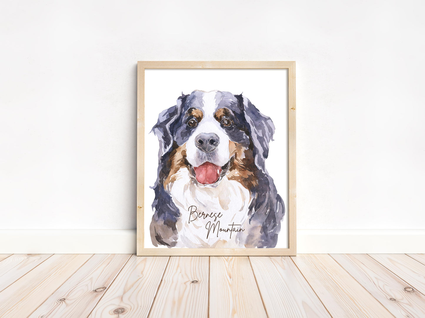 Bernese Mountain Dog PRINTABLE Puppy Wall Art, Dog Nursery Print