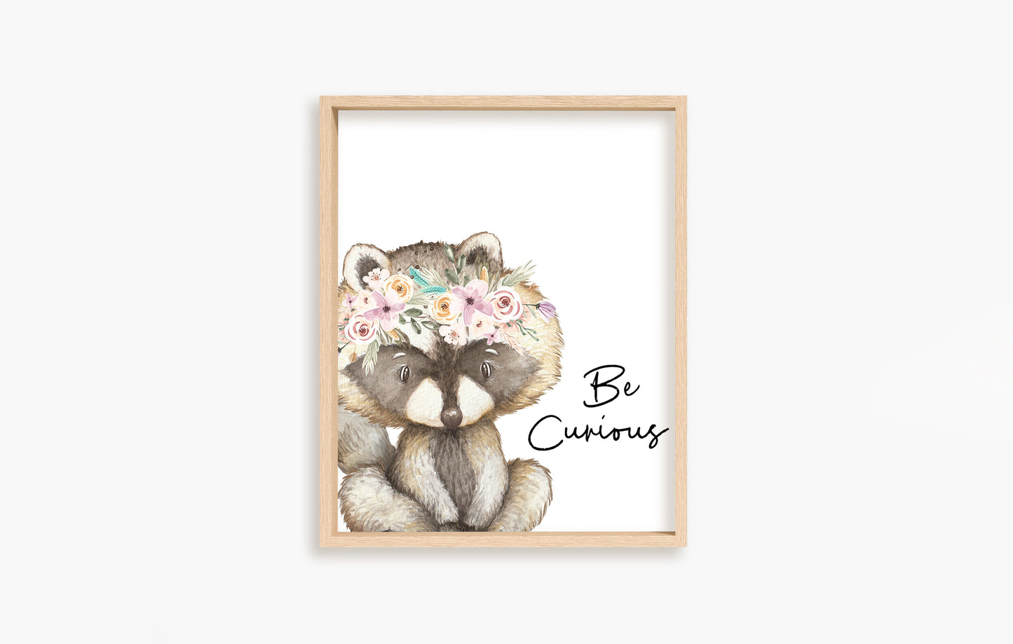 Floral Woodland Animals Wall Art, Girl Forest Nursery Prints - Set of 4 - Forest Friends