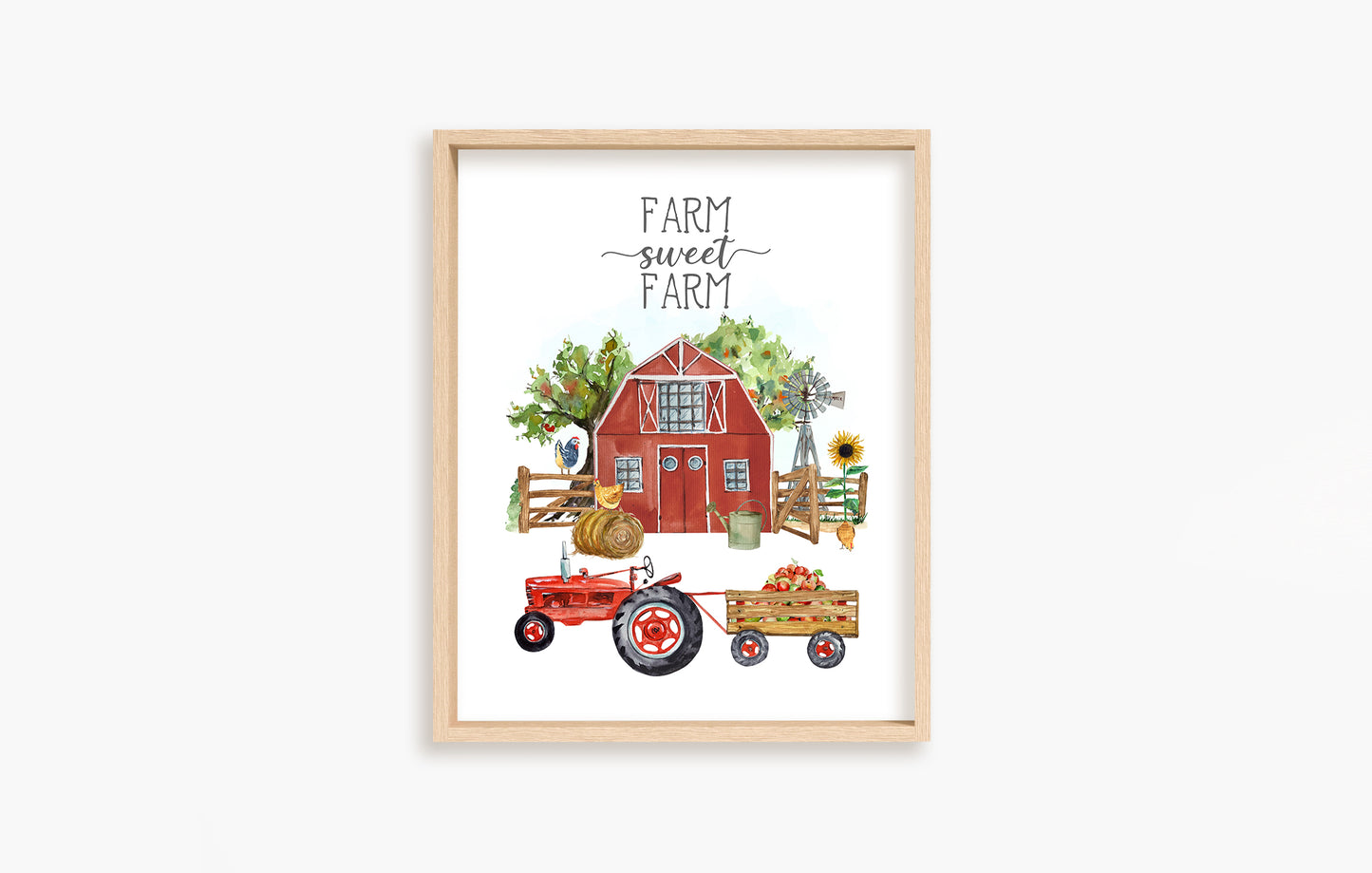 Farm sweet farm, PRINTABLE Farm Wall Art, Farmhouse Nursery Print