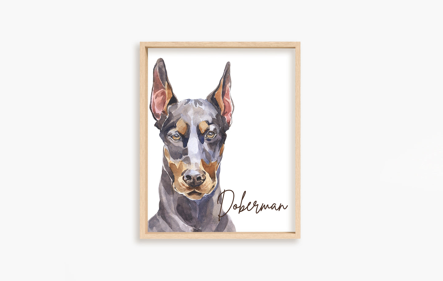 Doberman Pinscher Wall Art, Dog Nursery Print