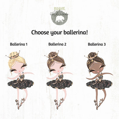 Ballerina Personalized Crib Sheet, Ballet Nursery Bedding - Sweet Ballet