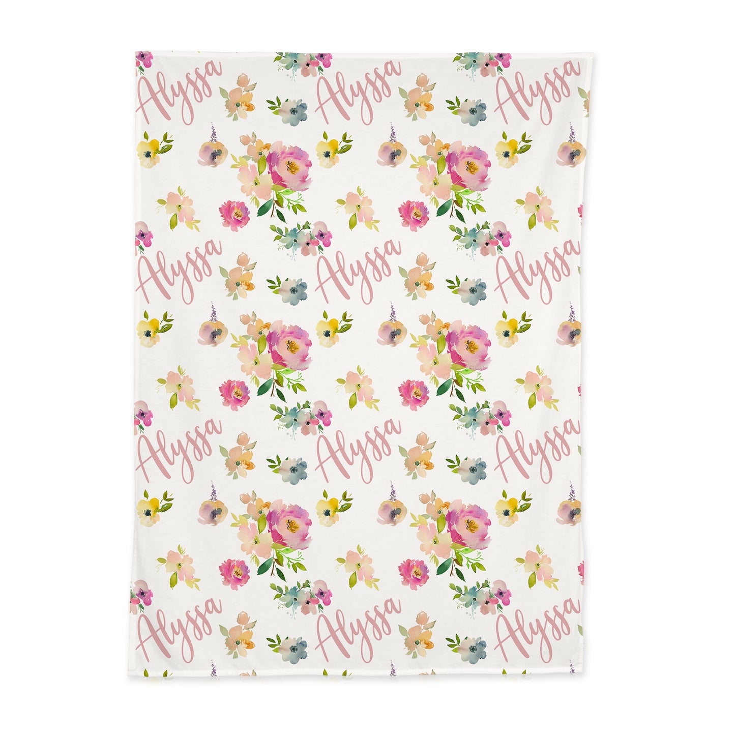Floral Baby Girl Swaddle Set, Floral Hospital Baby Blanket - Spring Bloom