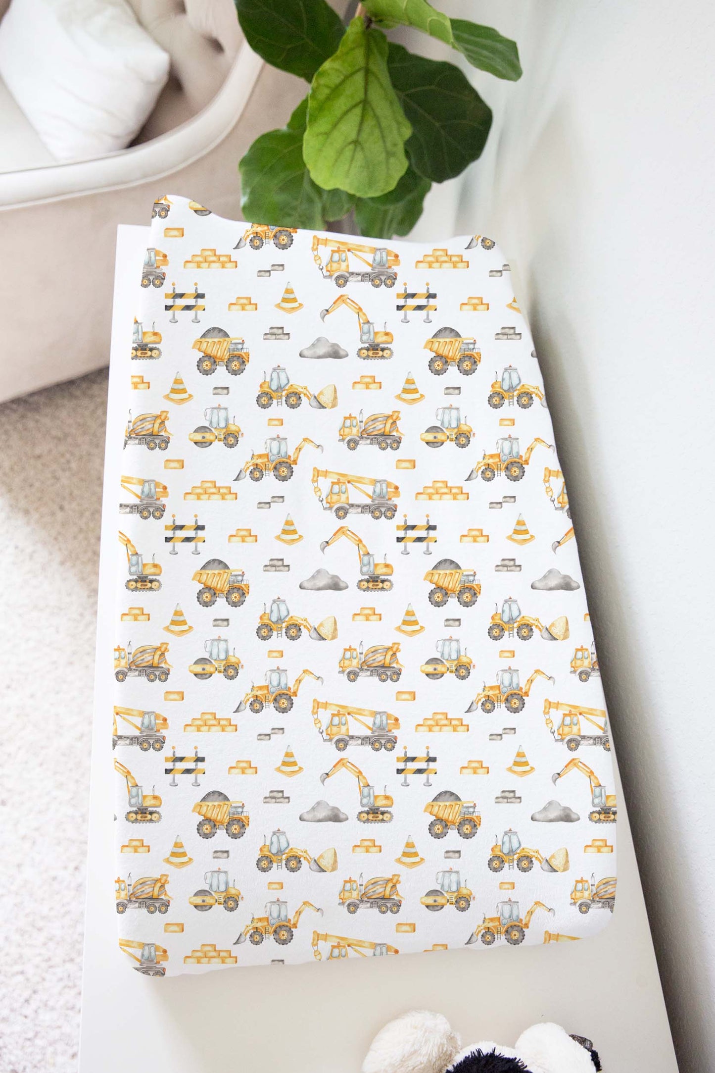 Construction Changing Pad Cover, Construction nursery decor - Under Construction