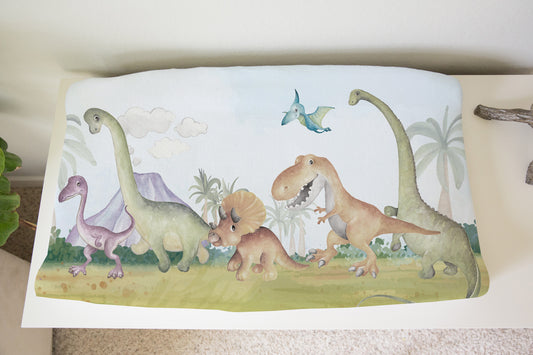 Dinosaur Changing Pad Cover - Big Friends
