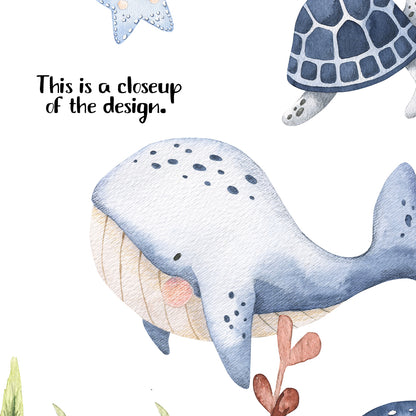 Under the sea Wall Art, Ocean animals Nursery Prints set of 3 - Little Ocean