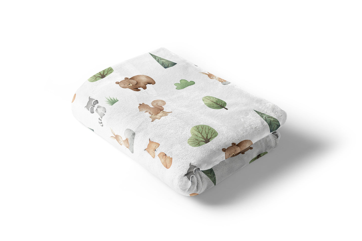 Woodland Animals Minky Blanket, Woodland Nursery Bedding - Tiny Woodland