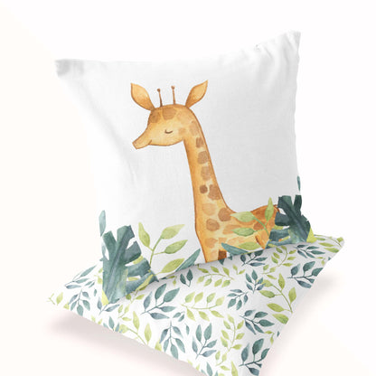 Giraffe Nursery Pillow, Safari Nursery Decor , Baby Africa