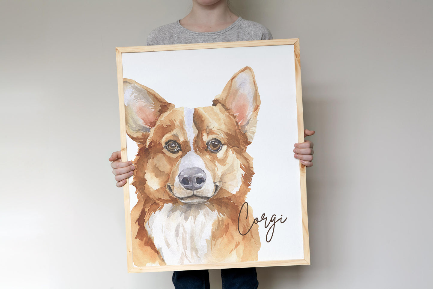 Corgi Dog Wall Art, Dog Nursery Print