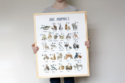 PRINTABLE Alphabet Wall Art, Animals Nursery Print
