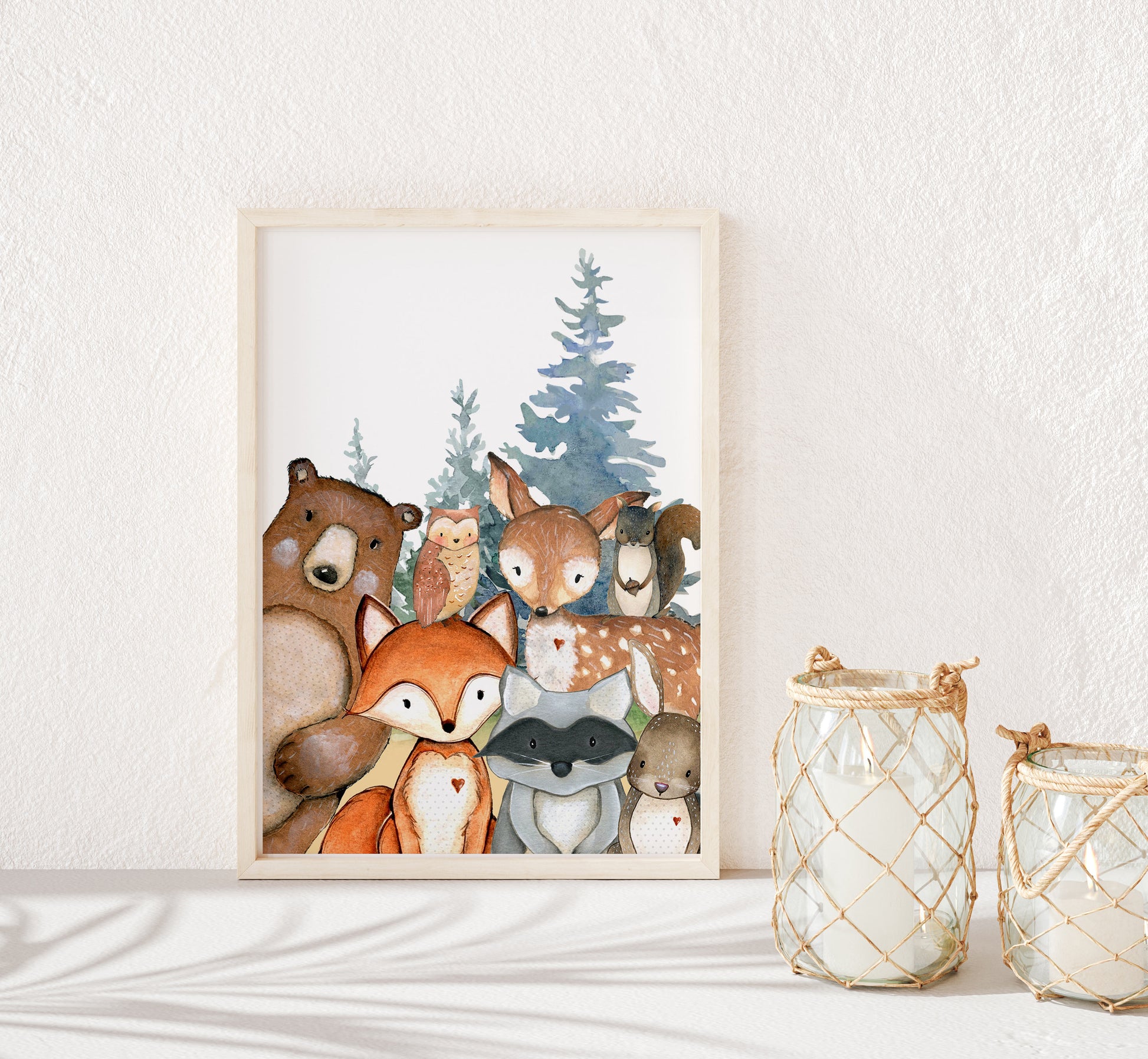 PRINTABLE Woodland Wall Art, Woodland Animals Nursery Print – Brave Wild  Ones