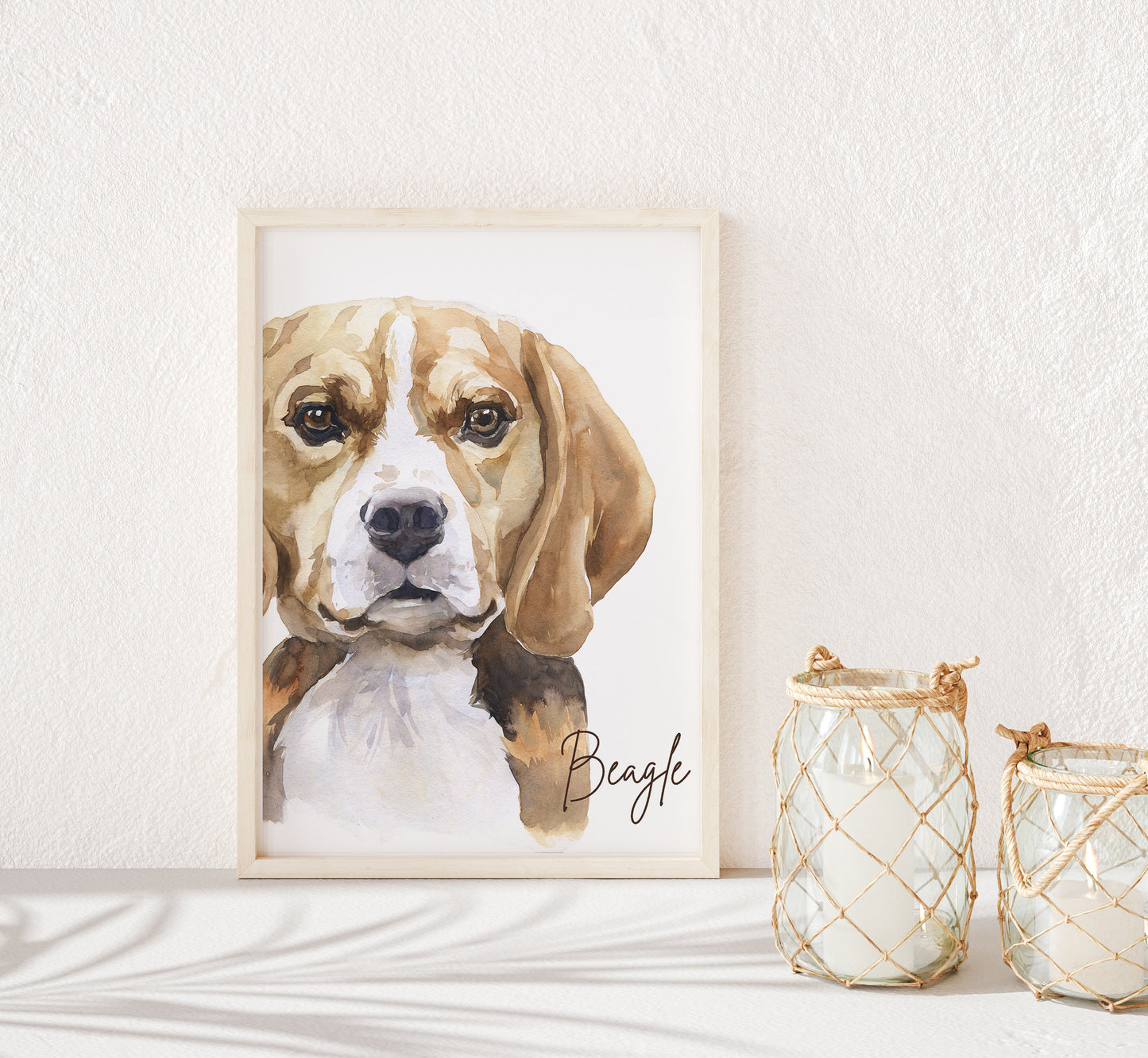 Beagle Dog PRINTABLE Puppy Wall Art, Dog Nursery Print