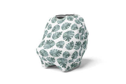 Monstera Car Seat Cover, Tropical nursing cover - Baby Africa