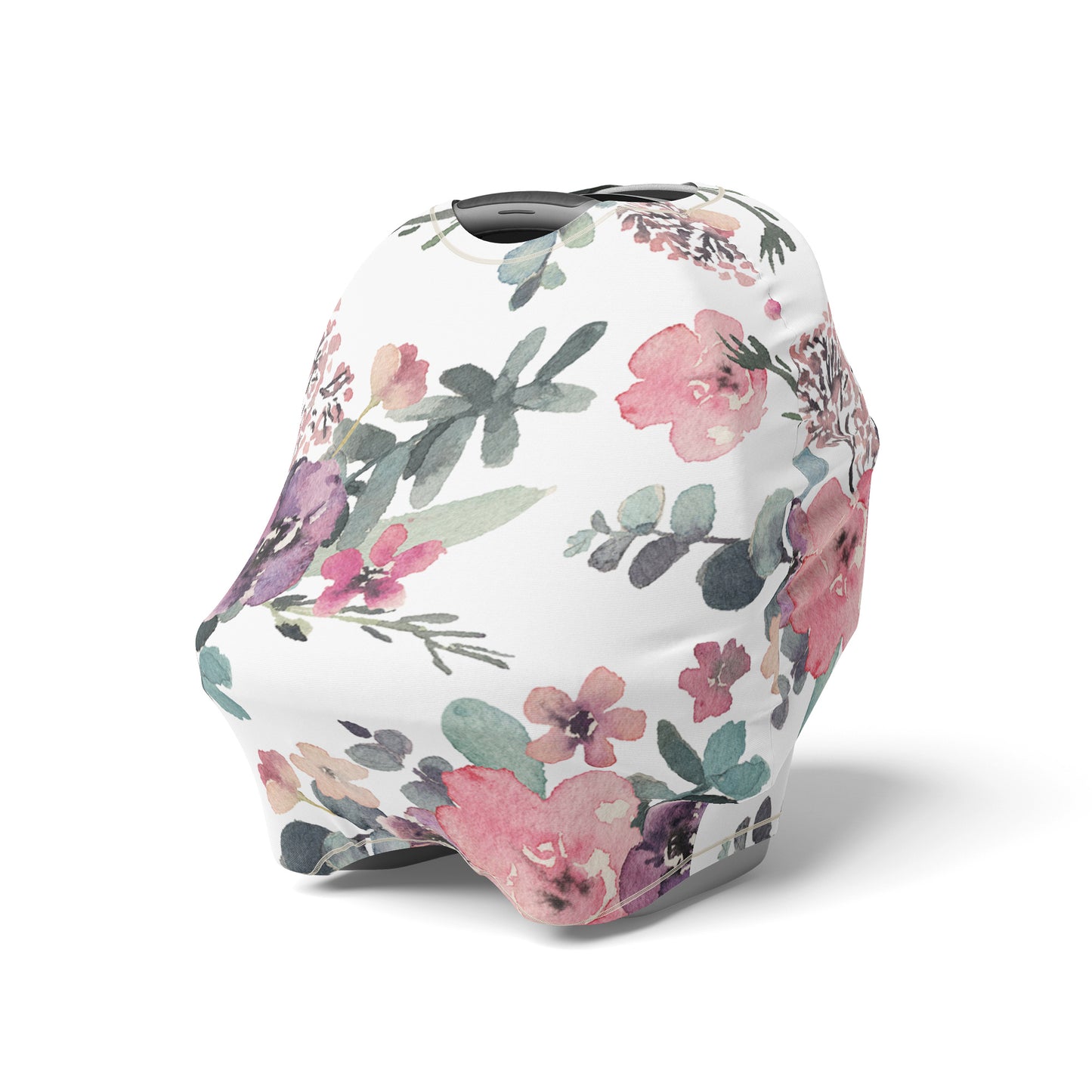 Floral Car Seat Cover, Baby Girl Nursing Cover - Wild Pink