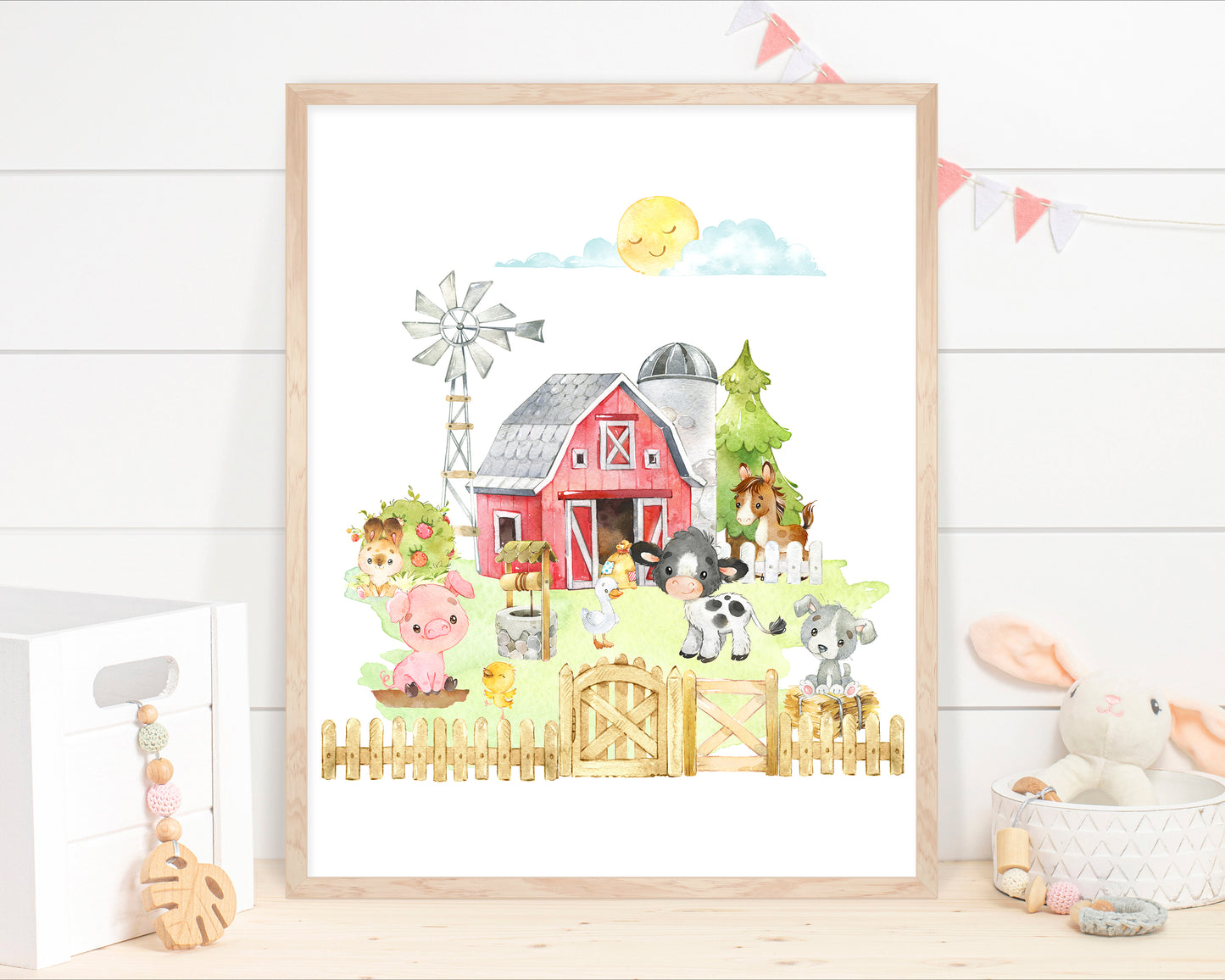 Farm Animals Wall Art, Farm Nursery Print - Farm Babies