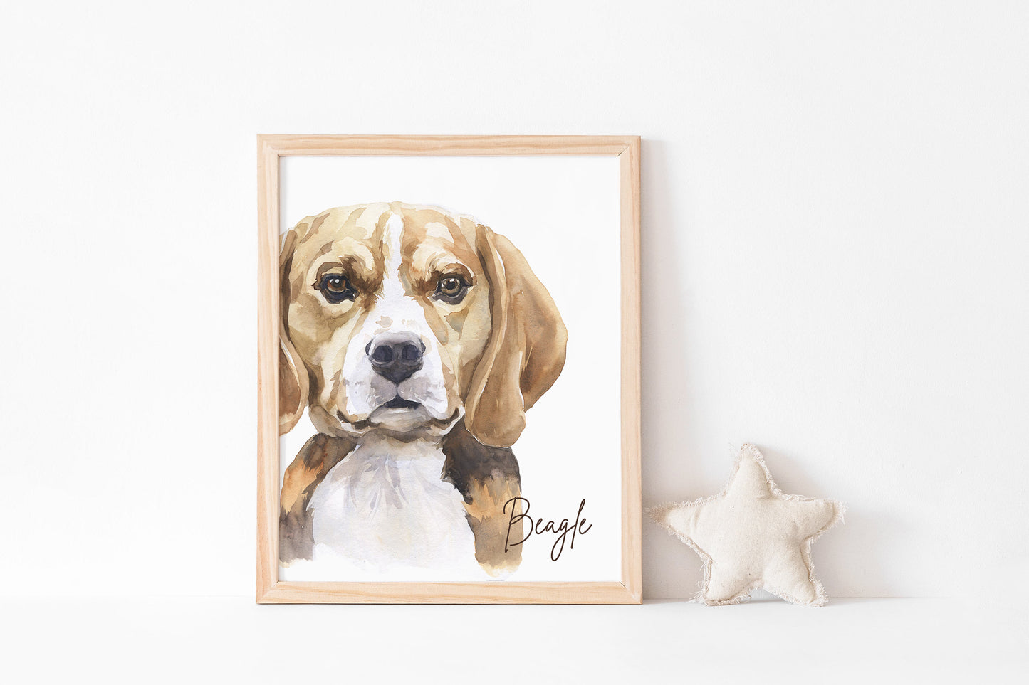 Beagle Dog PRINTABLE Puppy Wall Art, Dog Nursery Print