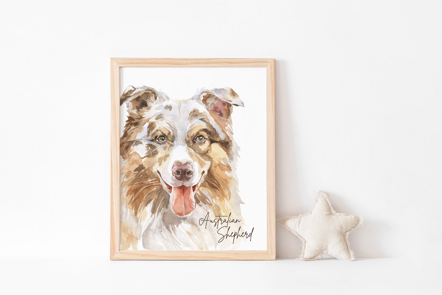 Australian Shepherd, PRINTABLE Dog Wall Art, Animal Nursery Print