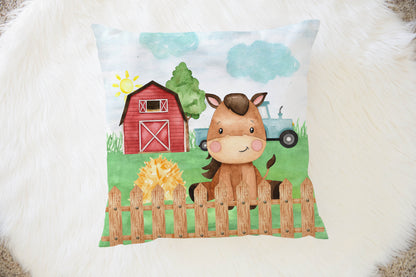 Little Horse Pillow, Farm Nursery Decor - Morgan's Farm