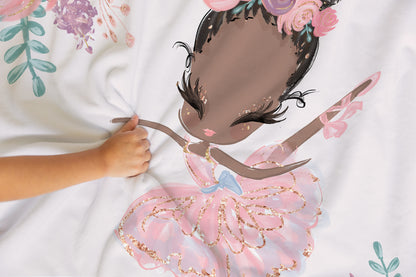 Ballerina Personalized Minky Blanket, Ballet Nursery Bedding - Sweet Ballet