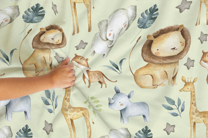 Safari Animals Minky Blanket, Jungle Nursery Bedding - Baby Africa
