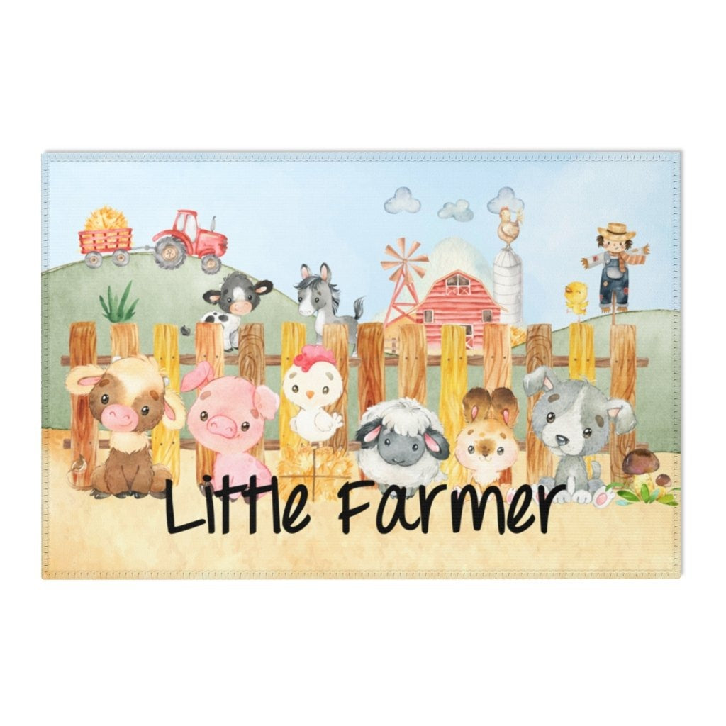 Farm Area Rug, Barnyard Nursery Decor - Farm Babies