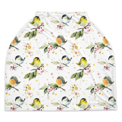 Birds Car Seat Cover, Nature Nursing Cover