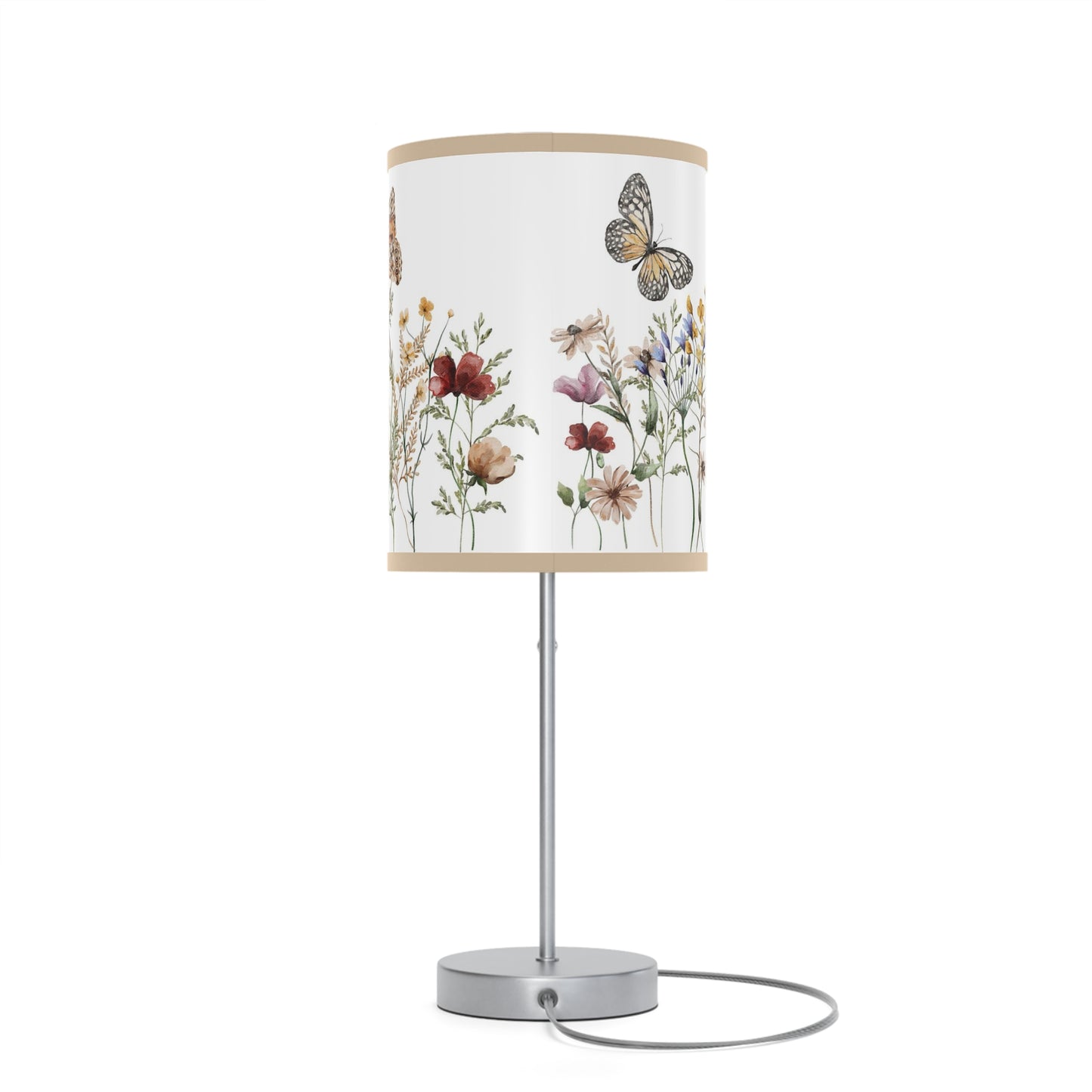 Wildflowers table lamp, Butterfly nursery decor - Butterfly Garden